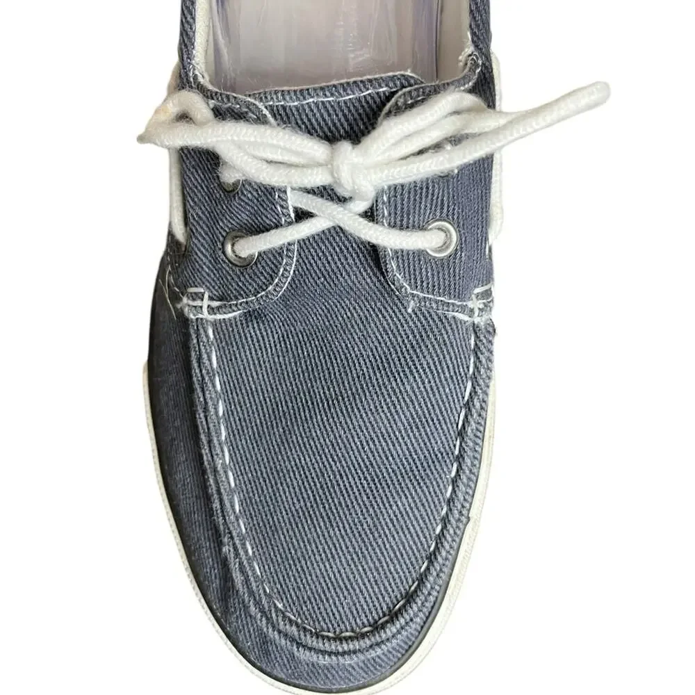 THOM McAn Denim Foster Boat Shoes Dark‎ Blue Men’s Size 9